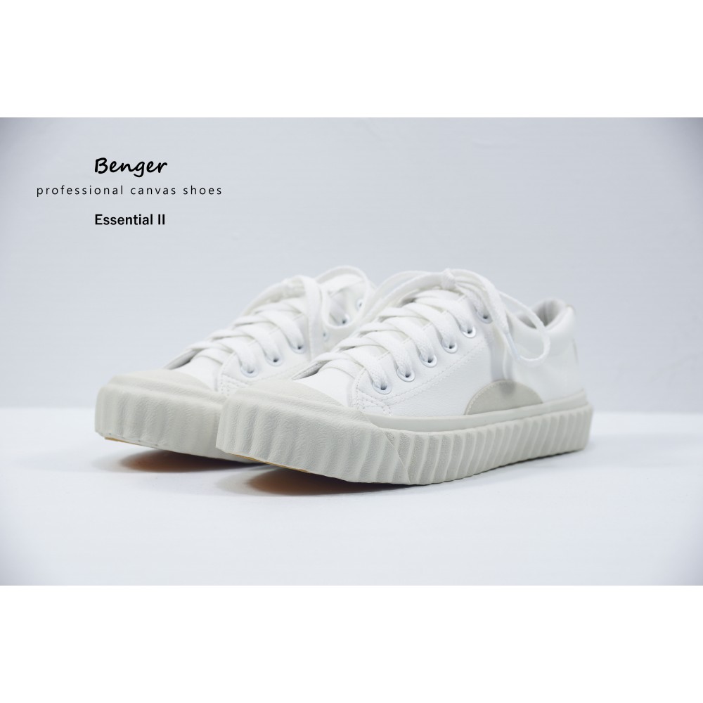 基本款帆布鞋II-皮革白