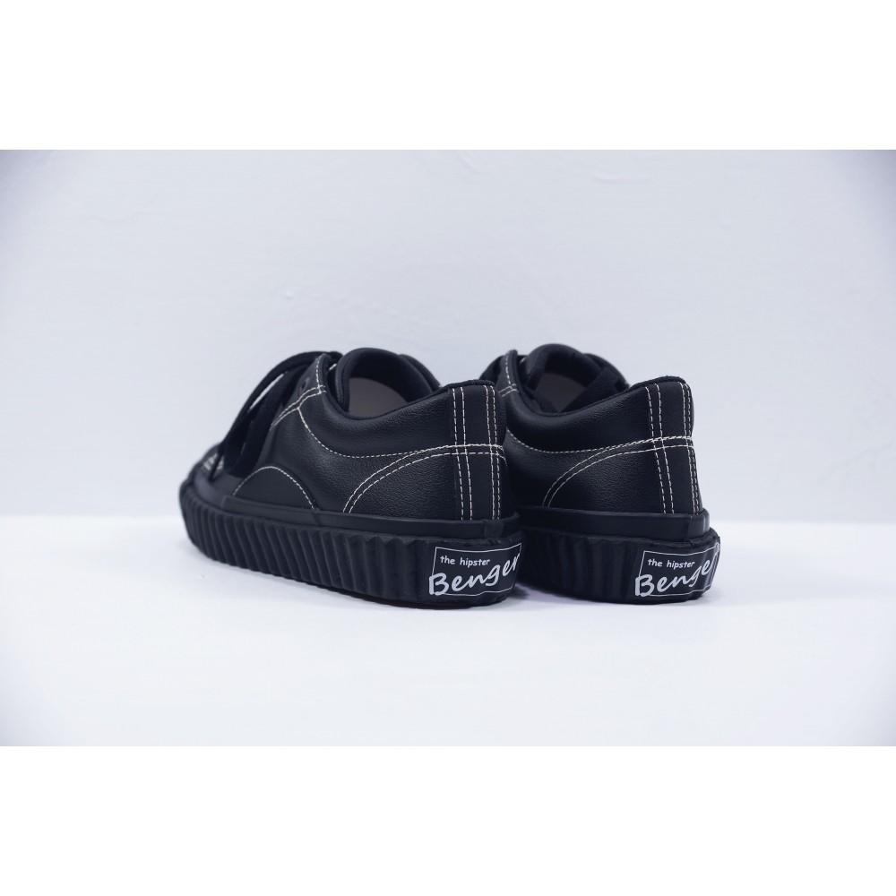 基本款帆布鞋II-皮革黑