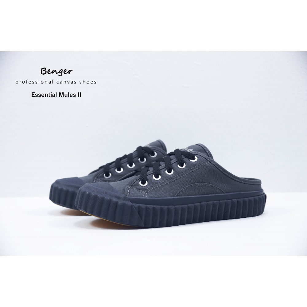 基本款穆勒帆布鞋II-墨