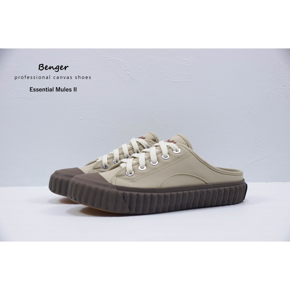 基本款穆勒帆布鞋II-奶茶