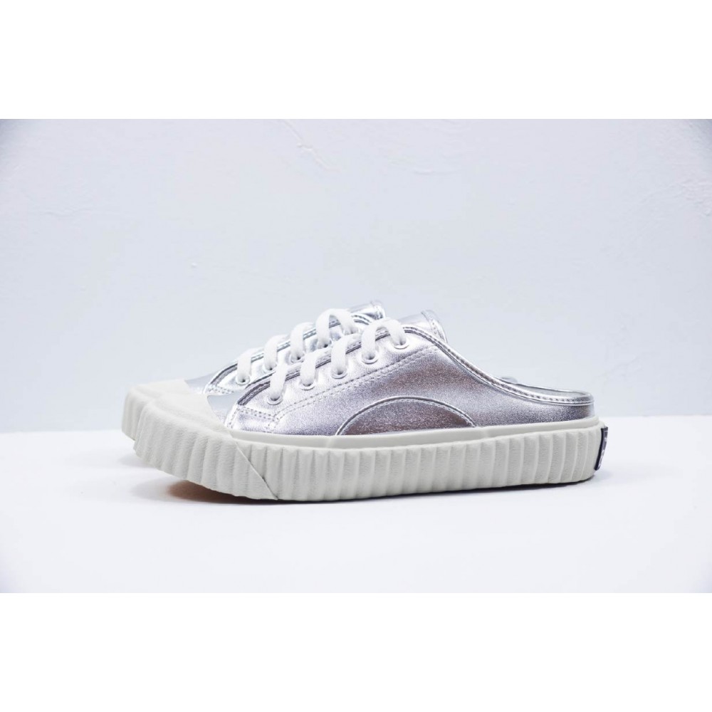 基本款穆勒帆布鞋II-銀