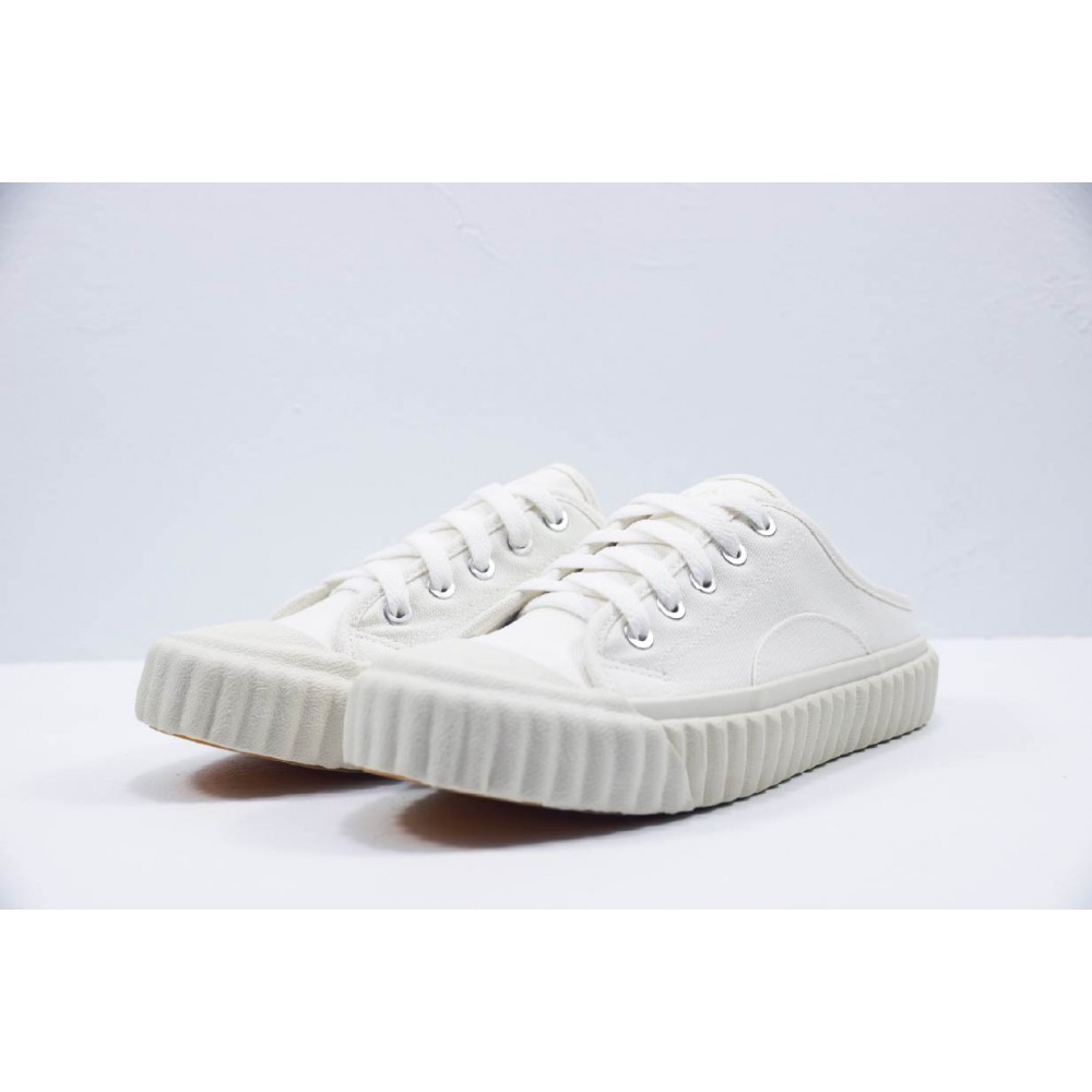 基本款穆勒帆布鞋II-白