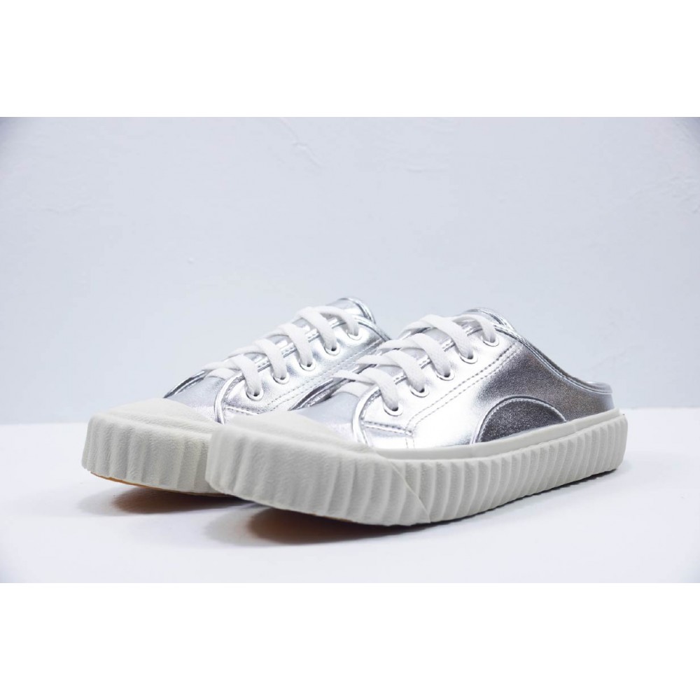 基本款穆勒帆布鞋II-銀