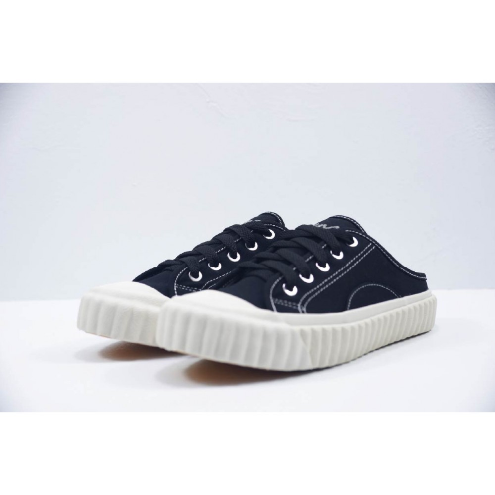 基本款穆勒帆布鞋II-黑